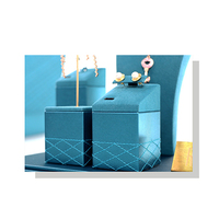 Xiaomi-créatif de luxe, présentoir de bijoux en microfibre, bleu, personnalisé, pour bague, Bracelet, boucles d'oreilles, ensemble pour fenêtre