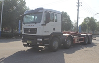 Camion compacteur de déchets à chargement arrière de 31 tonnes, robuste, avec conteneur amovible et double vérin hydraulique