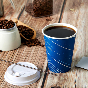 แก้วกาแฟกระดาษสองชั้นแบบใช้แล้วทิ้ง ขนาด 10-22 ออนซ์ พร้อมฝาและปลอก สำหรับไวน์และเตกีลา รับพิมพ์ลายตามสั่ง - Product Image 6