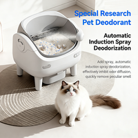 Litière pour chat semi-automatique OEM purifiante, sans odeur, grande, intelligente, avec moniteur de santé, autonettoyante et facile à nettoyer