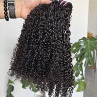 Extensiones de Cabello Remy de Grado 10A, Súper Dobles, con Cutícula Alineada, Cabello Virgen Vietnamita, Brillante, Suave, Rizado Natural