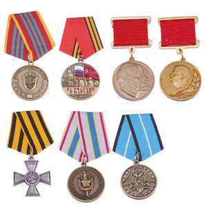 Op maat gemaakte blanco logo eremedaille 3D gegoten verguld metaal onderscheidingen lint - Product Image 3