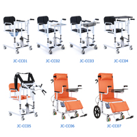Chaise de transfert hydraulique pour personnes handicapées, fauteuil roulant de toilette, pour personnes âgées et patients alités, en acier carbone durable