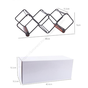 Présentoirs de comptoir en métal E113 pour bouteilles de vin, supports de table empilables en fil de fer pour rangement en gros - Product Image 3