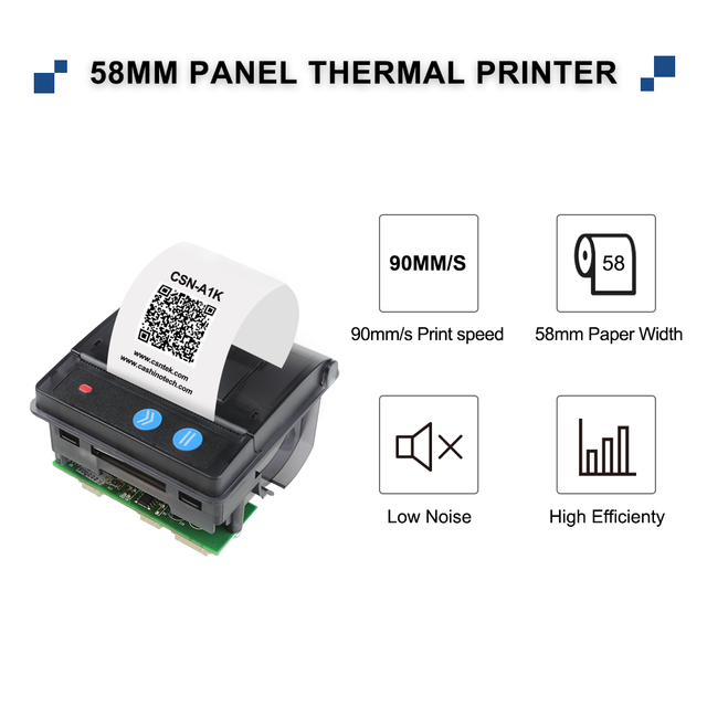 Cashino CSN-A1K 2 Inch 58mm Small Cheap 5-9V Embedded Mini Panel Thermal Receipt Thermal Printer Module