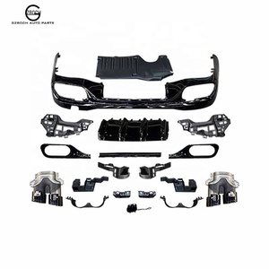 W206 diffuseur arrière pour Benz W206 classe C C200L C240 <span class=keywords><strong>C250</strong></span> c280 facelift C43 AMG tuyau d'échappement de lèvre arrière diffuseur de pare-chocs arrière - Product Image 1