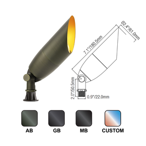 Projecteurs de jardin à <span class=keywords><strong>LED</strong></span> basse tension, directionnels, encastrés, en laiton antique, pour éclairage paysager - Product Image 2