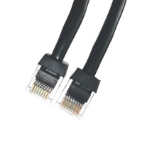 Kabel Data Jaringan Black 8-core Short RJ45 Connector Oxygen Free Copper CAT5E Unshielded UTP Twisted Pair