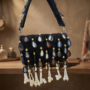 Pochette de soirée perlée de haute qualité, effet miroir étincelant, avec fermeture à rabat, idéale pour mariage, soirée et plage, prix usine - Product Image 2