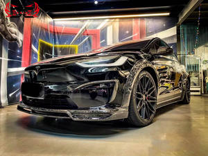 Ajuste perfecto, faldas laterales de labio delantero de carbono forjado, difusor trasero, alerón, ala, Canards para Tesla Model X, Kit de carrocería de estilo <span class=keywords><strong>CMS</strong></span> a cuadros - Product Image 3