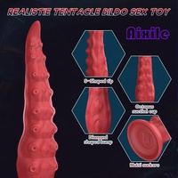Vibromasseur anal fantaisie en forme de tentacule, pour stimulation de la prostate et du point G, vibrant et ondulant, avec ventouse, modèle pieuvre monstre