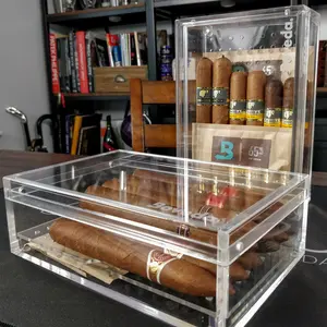 ขายส่งอะคริลิคใสซิการ์กรณีอะคริลิค humidor