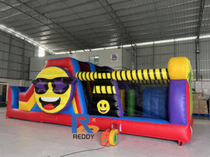 Château <span class=keywords><strong>gonflable</strong></span> Happy Face en promotion pour enfants, <span class=keywords><strong>parcours</strong></span> d'obstacles <span class=keywords><strong>gonflable</strong></span> extérieur avec toboggan, <span class=keywords><strong>parcours</strong></span> d'obstacles <span class=keywords><strong>gonflable</strong></span> intérieur pour enfants - Product Image 2