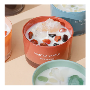 Velas Aromáticas de Cristal de Lujo Relajantes al por Mayor SY 2023, Velas de Cristal con Aroma Personalizado de Cera de Soya - Product Image 1