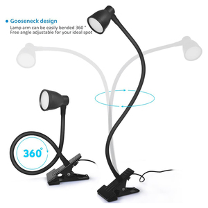 Mini cổng USB powered 360 độ cổ ngỗng linh hoạt cổ cuốn sách đọc sách ánh sáng ban đêm Clip đèn bàn với kẹp để làm việc nghiên cứu - Product Image 2