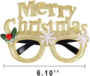 <span class=keywords><strong>2022</strong></span> lunettes de noël paillettes fête lunettes cadres décoration de noël Costume lunettes pour fêtes de noël faveurs de vacances - Product Image 4