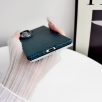Casing Magnetik Serat Karbon Asli untuk Samsung Galaxy Z Fold 8 Ultra 5G untuk Pelindung Pengisian Daya Nirkabel Magnetik Hard Cover