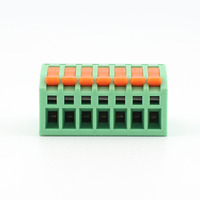 Borniers en laiton 7P, type enfichable 3,5 mm, 300 V 10 A, connecteurs PCB en ligne à suspension libre, vert -20-105
