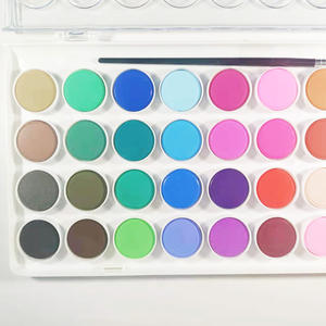 Impression <span class=keywords><strong>fine</strong></span> art 36 couleurs gâteau aquarelle solide peinture aquarelle ensemble avec pinceau à eau - Product Image 5