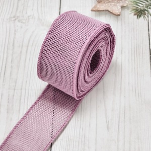 Ruban en toile de jute avec bord en dentelle, ruban texturé de style vintage pour la fabrication de couronnes artisanales, décoration de la maison - Product Image 5