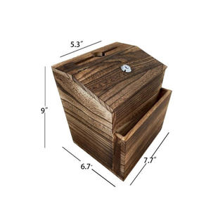 Boîte à cartes et accessoires pour cérémonie, automatique, avec fente, à poser au mur, en bois, à serrure, nouvelle collection - Product Image 2