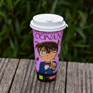 हॉट सेलिंग कॉनन कार्टून फिल्म आंतरिक कप अनुकूलन डिस्पोजेबल पीप बोबा दूध चाय कप लोगो के साथ प्लास्टिक कप - Product Image 1