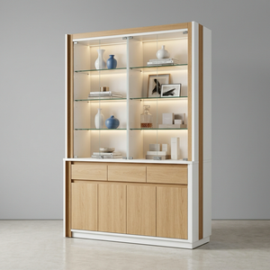 Librería Moderna de Madera con 8 Estantes, Estantería Independiente para Sala de Estar y <span class=keywords><strong>Oficina</strong></span> en Casa - Product Image 1