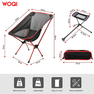 Silla de playa plegable portátil Woqi para exteriores, taburete de camping para adultos con reposapiés y bolsa de transporte - Product Image 3