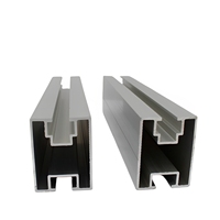 Système de montage solaire sur rail en aluminium anodisé 6005-T5 et acier inoxydable 304, support de montage sur toit GTERGY GT-RL 02, garantie 12 ans