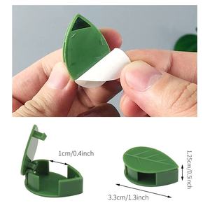 Clips de fixation de crochets de plantes muraux auto-adhésifs pour plantes grimpantes <span class=keywords><strong>Support</strong></span> de vignes en plastique vert - Product Image 3