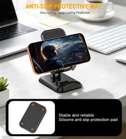 Support de téléphone en alliage d'aluminium, portable, entièrement pliable, inclinable à 180°, support de bureau pour téléphone, tablette, PC