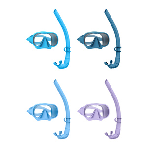 Sản xuất giá lặn mặt nạ đặt nhà máy Tempered Glass ống kính lặn mặt nạ và ống thở Bộ Silicone lặn Ống thở mặt nạ Bộ - Product Image 3