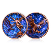 Vente en gros usine Pièce de collection en cuivre pur 999 de 5 oz, ronde, avec relief des créatures mythiques Angel Liberty