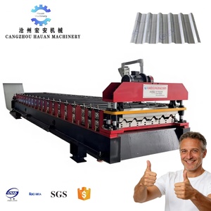 Máquina para Fabricar Paneles de Techo de Acero Hauan, Espesor de 0.19-0.60 mm, Ancho de Alimentación de 1220 mm, 380 V, Trifásica, Garantía de 3 Años, Fácil Operación - Product Image 1
