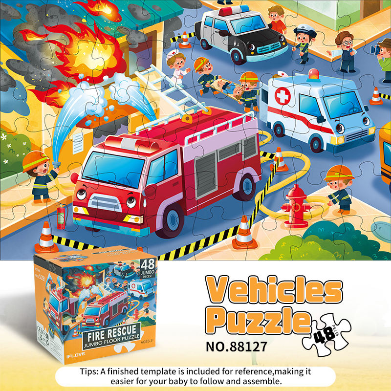 88127 - Voiture rouge - 48 pièces - Boîte couleur