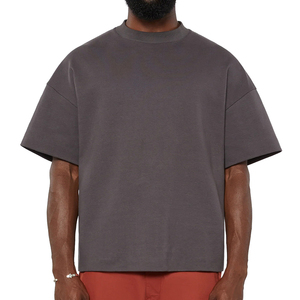 T-shirt ample et carré en jersey 100 % coton lourd 300 g pour <span class=keywords><strong>homme</strong></span>, <span class=keywords><strong>style</strong></span> streetwear personnalisé - Product Image 1