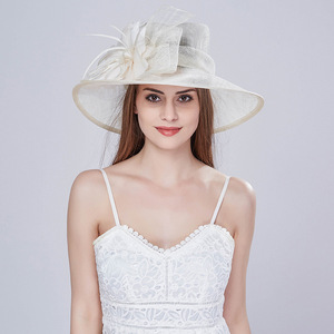 Nouvelle Mise à Jour MS : Chapeau Derby Sinamay à Large Bord pour Femme, Idéal pour Mariage, Fête, Carnaval, Bouquet ou Église - Product Image 6