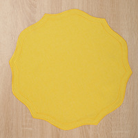 Tapis de table français haut de gamme napperons en lin de coton de forme spéciale avec broderie tapis de plaque transfrontaliers d'inspiration occidentale