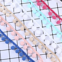 2cm de haut élastique grande boule droite grande boule de fourrure triangulaire dentelle chapeau écharpe rideau vêtements accessoires dentelle bricolage matériaux