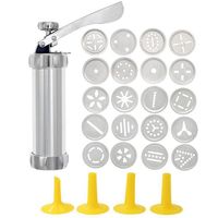 Ensemble de presse-biscuits en acier inoxydable avec 10/20 outils de décoration, kit de pistolet à biscuits compatible lave-vaisselle