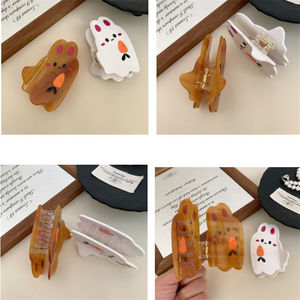2024 lindos animales dulces conejo diseño de dibujos animados nuevos accesorios para el cabello acetato de celulosa pinza para el cabello al por mayor - Product Image 3