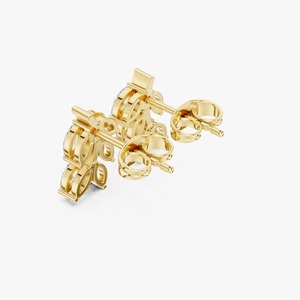 Pendientes de tuerca con diseño de hoja de diamante inspirados en la naturaleza, elegantes y de alta calidad, para mujer, ideales para bodas y eventos formales, disponibles para la venta. - Product Image 2