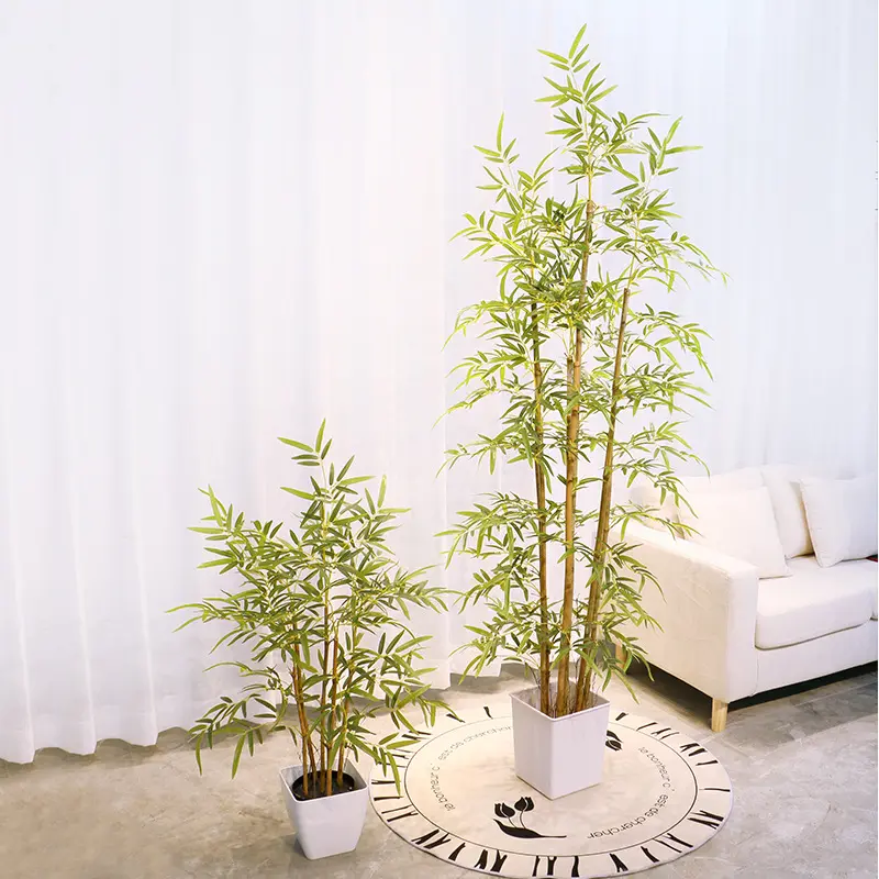 Hotsale Fake Bamboo Leaves Trees Ornamental Garden Decoration home decoration Plastic Plant Indoor Artificial Bamboo Tree