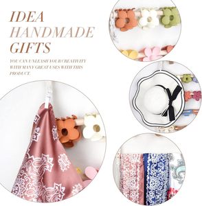 Organisateur mural en macramé pour pinces à cheveux, style bohème, pour femmes et filles, à suspendre sur une porte ou un placard - Product Image 5