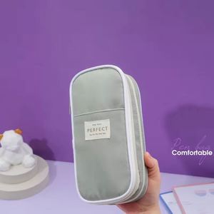 Large Capacity Pencil Case Minimalist Design <b>Multiple</b> <b>Colors</b> Custom Logo Printing School Office Supplies Bulk Wholesale - Product Image 2