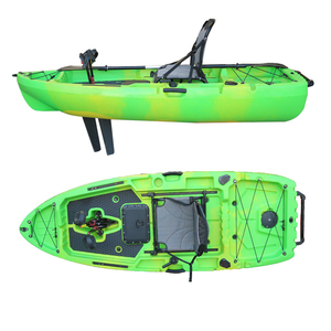 2,5m pedaal aangedreven zit-op-top viskayak 8ft HDPE plastic enkelzitplaats voor meren & rivieren met elektrische motor kano vin boot - Product Image 4