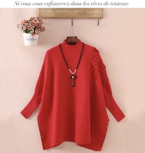Commercio all'ingrosso di spalla stringa di <span class=keywords><strong>pizzo</strong></span> floreale maglione personalizzato scava fuori pullover del capo dello scialle delle donne - Product Image 5