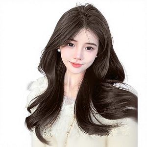 วิกผมหน้าผากลูกไม้แบบผูกมือ เส้นใยทนความร้อนสูง เกรดพรีเมียม สำหรับ<span class=keywords><strong>ผู้หญิง</strong></span> <span class=keywords><strong>ผม</strong></span>ยาว แสกกลางหรือแสกข้างได้ ขายตรงข้ามพรมแดน - Product Image 1