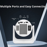 Wifi portátil 6 BT 4K 1080P compatible con Mini película 270 ° soporte ajustable proyector de cine en casa al aire libre para teléfono TV Stick Laptop
