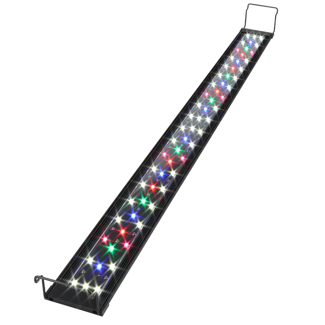 30 Inch Flat Ultra-thin Full Spectrum Lighting Aquarium Light with Switch 25W Adjustable Brightness Fish tank LED Light